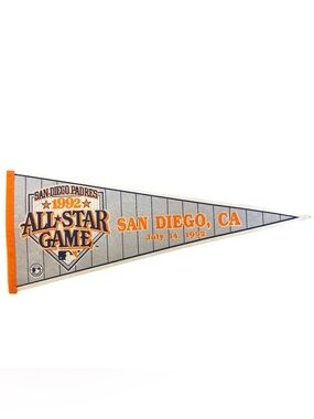 SAN DIEGO PADRES 1992 ALL STAR GAME PENNANT MLB VINTAGE BASEBALL MEMORABILIA